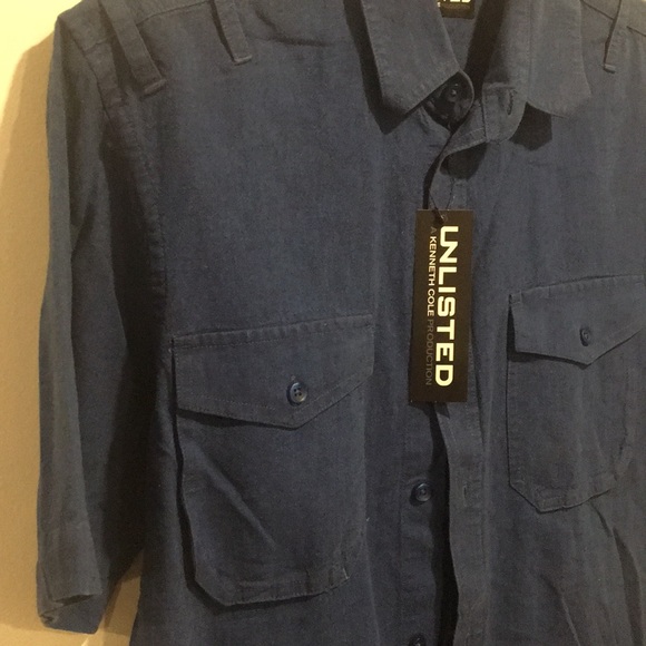 Kenneth Cole Unlisted Short Sleeve Dress Shirt - Picture 4 of 10